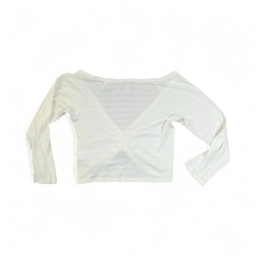 Anthropologie Sabrina cinched top in cream
